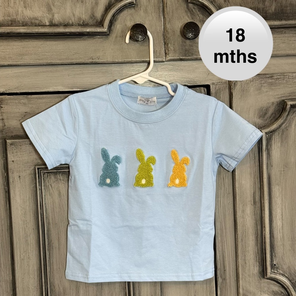 Light Blue Bunny Trio Kids T-Shirt